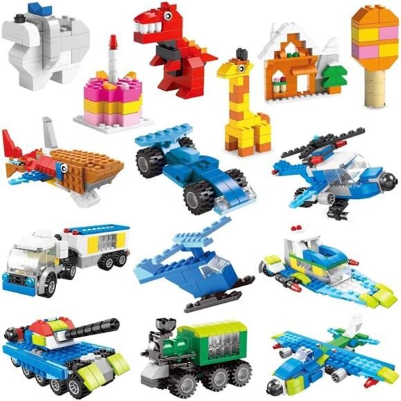 1100PCs Building Bricks in 17Popular Colors and 147 Mixed Shapes,Building Blocks - Picture 3 of 6